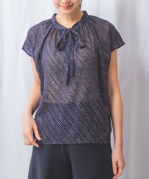 ナラカミーチェ（NARACAMICIE）/【NARACAMICIE】JQドットコンビカットソー NARACAMICIE】JQドットコンビカットソー（Tシャツ/カットソー