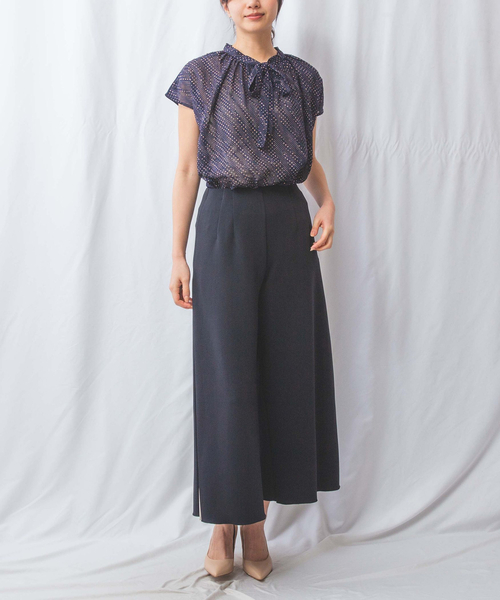 NARACAMICIE（ナラカミーチェ）の「【NARACAMICIE】JQドットコンビカットソー（Tシャツ/カットソー・レディース・ブラウン/ネイビー・M/XL）」の15枚目の写真
