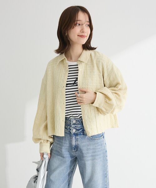 Sugar spoon(シュガースプーン)の「・SUGAR SPOON カットレースショートシャツ(シャツ/ブラウス・レディース・イエロー/オフホワイト/ブラック・FREE)」の19枚目の写真