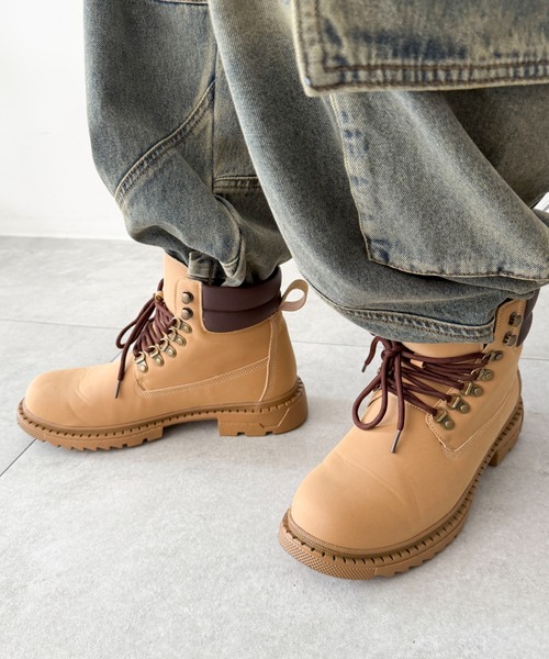 WEGO（ウィゴー）の「WEGO/トレッキングブーツ（ブーツ・メンズ・キャメル/ブラック・XXX-LARGE/XX-LARGE）」の11枚目の写真