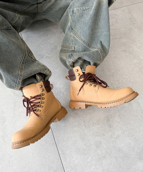 WEGO（ウィゴー）の「WEGO/トレッキングブーツ（ブーツ・メンズ・キャメル/ブラック・XXX-LARGE/XX-LARGE）」の12枚目の写真