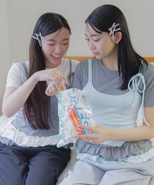 3.3 Field Trip (3.3フィールドトリップ)の「3.3 Field Trip/フリルキャミドッキングT(Tシャツ/カットソー・レディース・ホワイト/ブラック/グレー・FREE)」の7枚目の写真