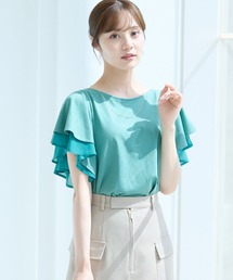 ラッフルスリーブ」に該当するTシャツ/カットソー（半袖