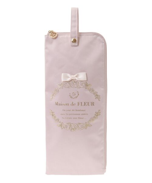 Maison de FLEUR（メゾンドフルール）の「アンブレラケース（折りたたみ傘・レディース・ライトピンク/ブラック・FREE）」の3枚目の写真