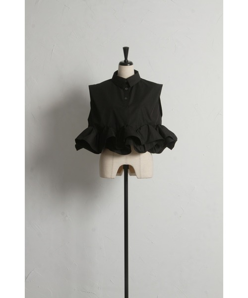 【ZOZO限定】フリルヘムタックスリーブブラウス