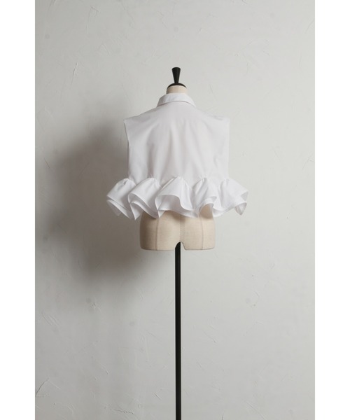 【ZOZO限定】フリルヘムタックスリーブブラウス