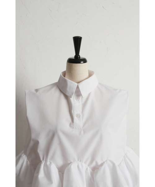 【ZOZO限定】フリルヘムタックスリーブブラウス