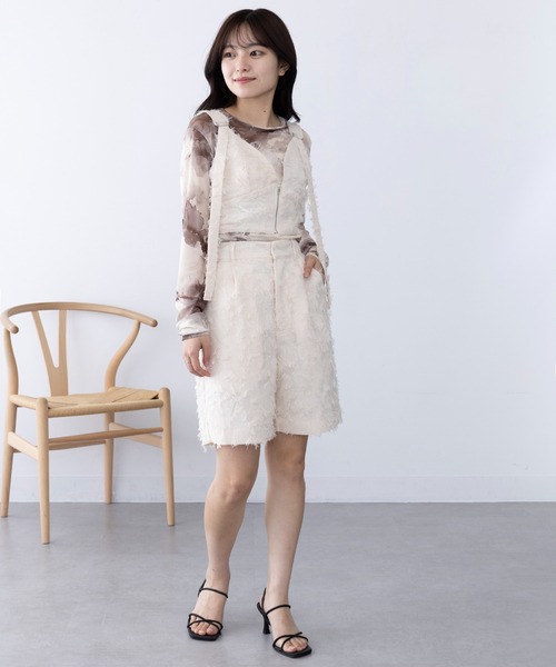 マガジンデモードシュシュ MAGASIN DE MODE Chou Chou フリンジジャカードビスチェ trc （アイボリー） マガジンデモードシュシュ MAGASIN DE MODE Chou Chou フリンジ