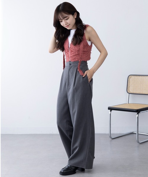 マガジンデモードシュシュ MAGASIN DE MODE Chou Chou フリンジジャカードビスチェ trc （アイボリー） マガジンデモードシュシュ MAGASIN DE MODE Chou Chou フリンジ