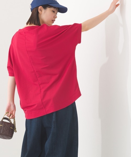 OMNES(オムネス)の「接触冷感ビッグシルエットプルオーバー半袖Tシャツ(Tシャツ/カットソー・レディース・アイボリー/ブラック/ブルー/レッド/ネイビー/ブラウン/ブルー系その他・FREE)」の16枚目の写真