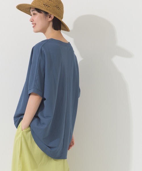 OMNES(オムネス)の「接触冷感ビッグシルエットプルオーバー半袖Tシャツ(Tシャツ/カットソー・レディース・アイボリー/ブラック/ブルー/レッド/ネイビー/ブラウン/ブルー系その他・FREE)」の19枚目の写真