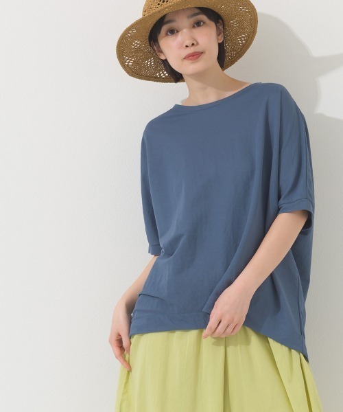 OMNES(オムネス)の「接触冷感ビッグシルエットプルオーバー半袖Tシャツ(Tシャツ/カットソー・レディース・アイボリー/ブラック/ブルー/レッド/ネイビー/ブラウン/ブルー系その他・FREE)」の20枚目の写真
