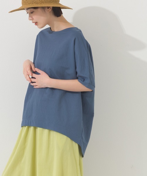 OMNES(オムネス)の「接触冷感ビッグシルエットプルオーバー半袖Tシャツ(Tシャツ/カットソー・レディース・アイボリー/ブラック/ブルー/レッド/ネイビー/ブラウン/ブルー系その他・FREE)」の22枚目の写真