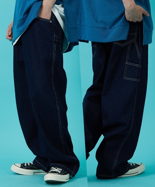 improves(インプローブス)の「デニム ペインターパンツ(デニムパンツ・メンズ・ブルー系1/ワンウォッシュ/キナリ/ブラック系1/ブラック/ライトブルー・MEDIUM/LARGE/X-LARGE)」の6枚目の写真
