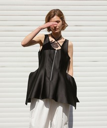 PRANK PROJECT | ストレッチダブルサテンスクエアヘムトップ / Stretch Double Satin Square Hem Top(その他トップス)