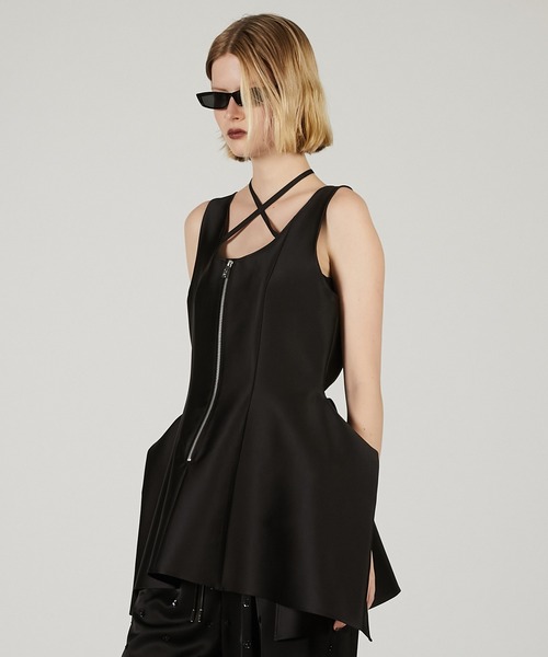 PRANK PROJECT シースルーダブルジップトップス 2WAYレースシアートップ / 2Way Lace Sheer Top（その他トップス