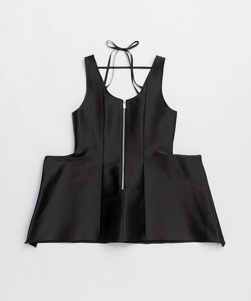 prank project 2024AW トップス ストレッチダブルサテンスクエアヘムトップ / Stretch Double