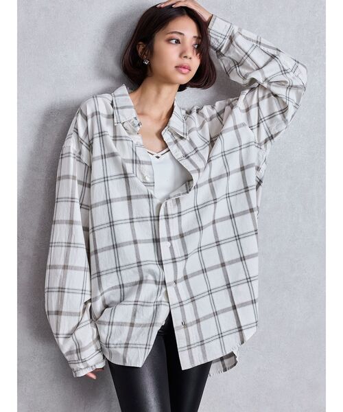セール】Trad comfort checkシャツ（シャツ/ブラウス）｜GYDA