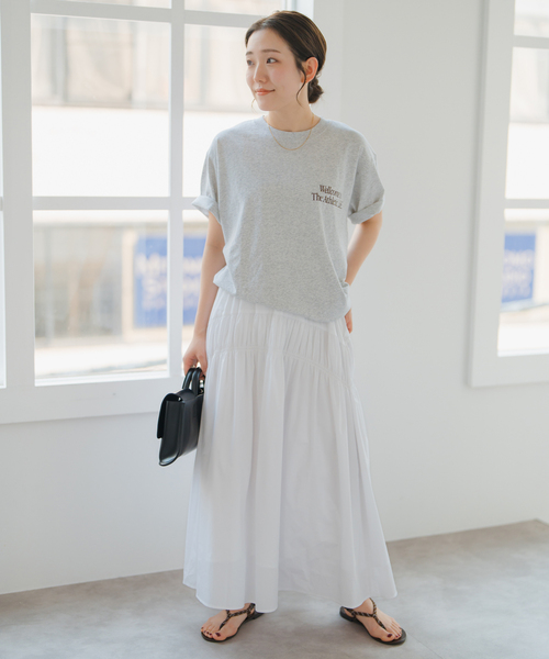 Russell Athletic(ラッセルアスレティック)の「RUSSELL ATHLETIC/ラッセル・アスレティック BOOKSTORE JERSEY T(Tシャツ/カットソー・レディース・ライトグレー/イエロー・MEDIUM)」の6枚目の写真