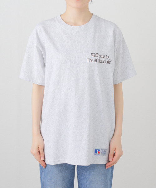 Russell Athletic(ラッセルアスレティック)の「RUSSELL ATHLETIC/ラッセル・アスレティック BOOKSTORE JERSEY T(Tシャツ/カットソー・レディース・ライトグレー/イエロー・MEDIUM)」の17枚目の写真