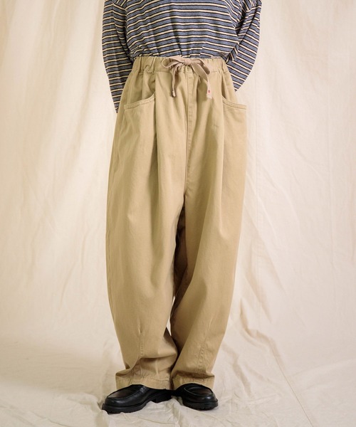 Brocante★ブロカント　ベージュ　コットンヘンプパンツ　サイズ2 BROCANTE ブロカント クーペパンツ 33-382S BIGヘンリンボン パンツ