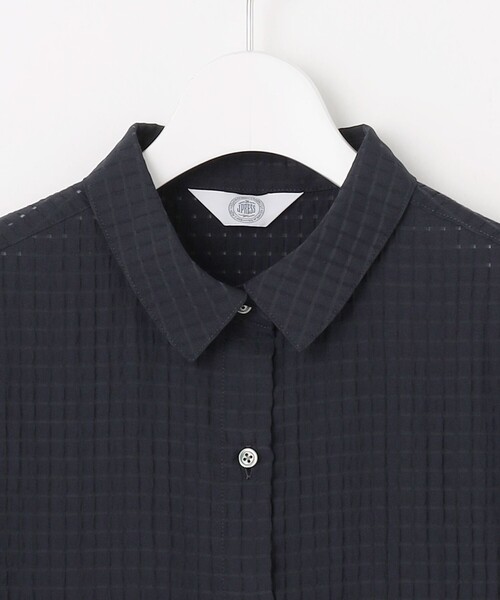 J.PRESS Ladies(J.プレス レディス)の「【洗える・吸水速乾】トリオシアーチェック シャツ(シャツ/ブラウス・レディース・ネイビー系/アイボリー系・XS)」の9枚目の写真