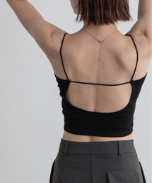 Lunea | カップ付きバックオープンキャミソール(キャミソール)