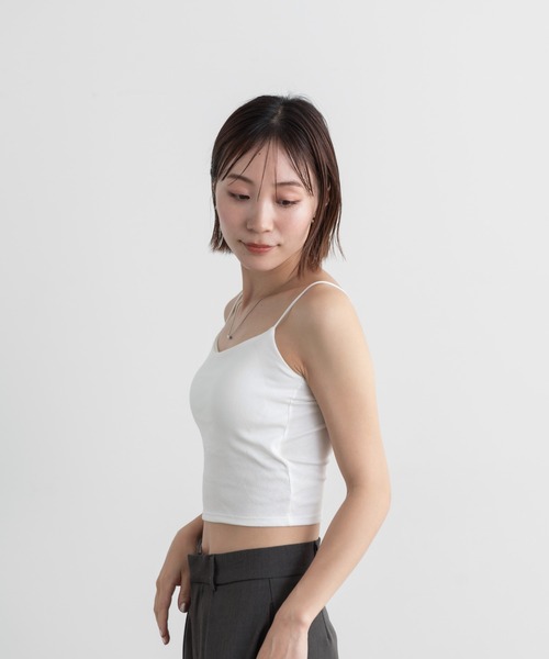 Lunea（ルネア）の「カップ付きバックオープンキャミソール（キャミソール・レディース・グレー/ホワイト/ブラック・FREE）」の18枚目の写真