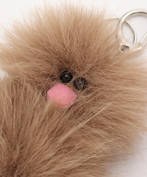 【GREYMANSION】Baby Ostrich Pom-pom Key Ring *basic* GREY MANSION】Baby Ostrich Pom-pom Key Ri（キーケース／キー