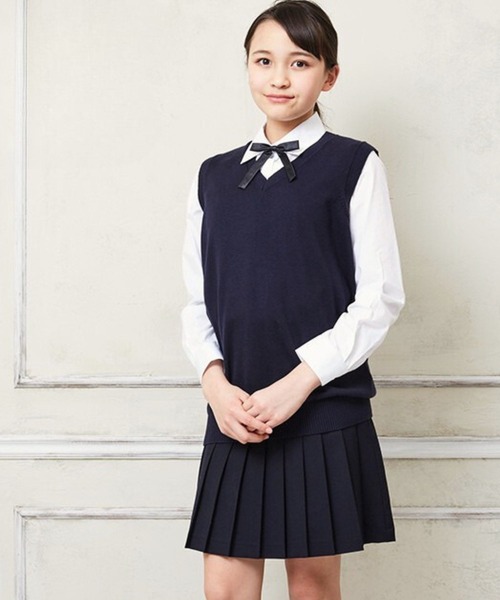 CHOPIN(ショパン)の「男女共用 Vネックニットベスト(ベスト・キッズ・ネイビー・140cm/150cm/160cm)」の3枚目の写真