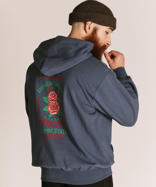 セール】Schott/ショット/ADVERTISEMENT ROSE HOODED SWEAT