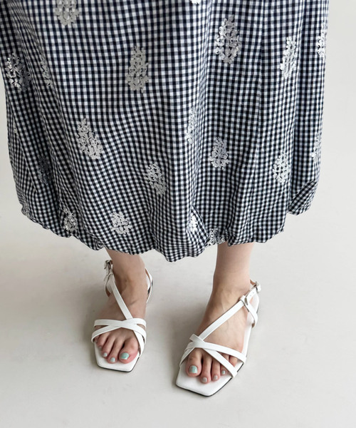 EDIT. FOR LULU（エディットフォールル）の「【CECILIA/セシリア】ストラップサンダル（サンダル・レディース・ホワイト/ブラック・35/36/37/38）」の4枚目の写真