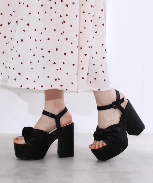 ESPERANZA(エスペランサ)の「【ラク盛り/約12㎝】ラク盛り厚底ツイストリボンサンダル(サンダル・レディース・ブラック/ベージュ/ベージュ系8/ブラック系8/アイボリー系8・LL/L/M/S)」の13枚目の写真