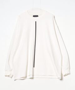 6 ROKUコットン ナイロン カラーロック ロングスリーブTシャツ ホワイト 6(ROKU)＞コットン ナイロン カラーロック ロングスリーブTシャツ