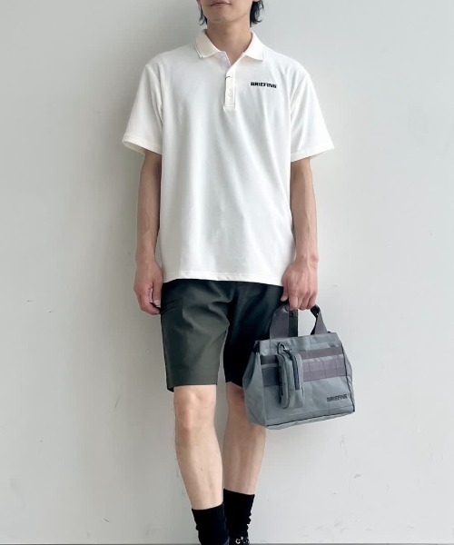 BRIEFING ブリーフィング ゴルフ ポロシャツ グレー S セール】【BRIEFING GOLF／ブリーフィングゴルフ】MEN'S LINEN-T