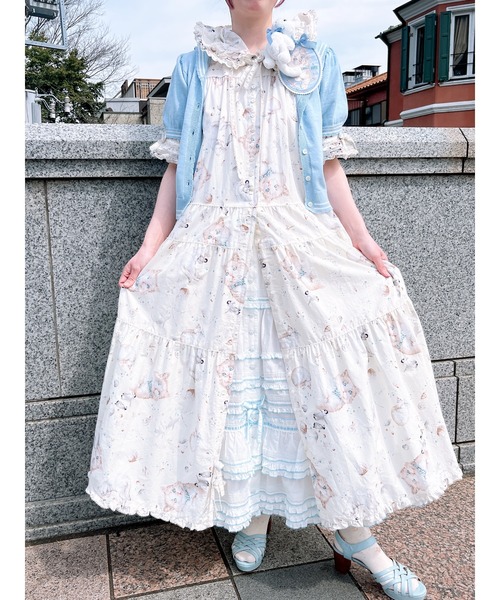 pinkroseさま専用♡ Princess Melody】【通販限定】チェック肩あきサスペンダー付き