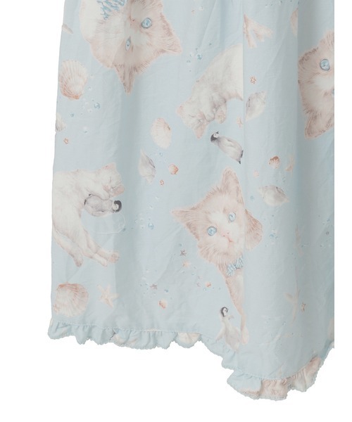 ピンクハウス さざ波とねこ ワンピース 他 セット さざ波とねこプリントワンピース（ワンピース）｜PINK HOUSE