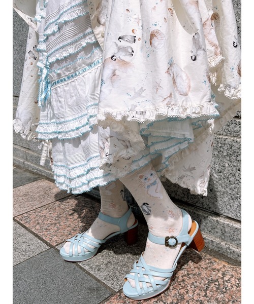 ピンクハウス さざ波とねこ ワンピース 他 セット さざ波とねこプリントワンピース（ワンピース）｜PINK HOUSE