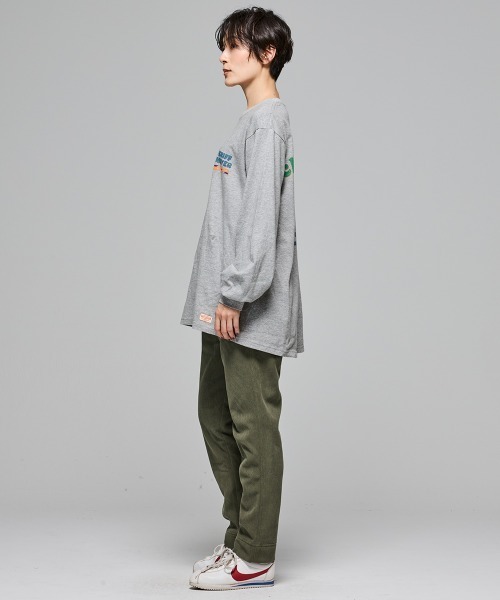 KRIFF MAYER Lady's Collection(クリフメイヤーレディースコレクション)の「【本体綿100%】発泡プリントAラインチュニック(Tシャツ/カットソー・レディース・オレンジ/ライトグリーン/カラフル/ブラック/オフホワイト/グレー/ブルー・MEDIUM/LARGE)」の14枚目の写真