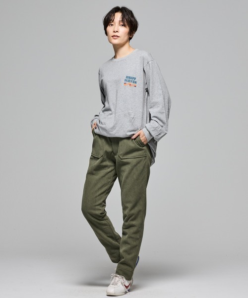 KRIFF MAYER Lady's Collection(クリフメイヤーレディースコレクション)の「【本体綿100%】発泡プリントAラインチュニック(Tシャツ/カットソー・レディース・オレンジ/ライトグリーン/カラフル/ブラック/オフホワイト/グレー/ブルー・MEDIUM/LARGE)」の15枚目の写真