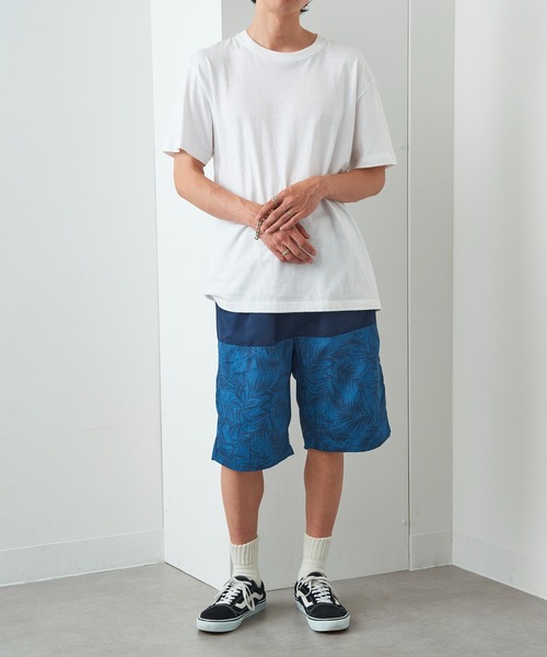 セール】【SETUP7】エステルプリントサーフパンツ 無地×プリント 上下