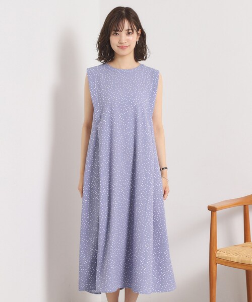 春色シンプルワンピース カタログ掲載・接触冷感・UVケア・洗える】ファンクショナル