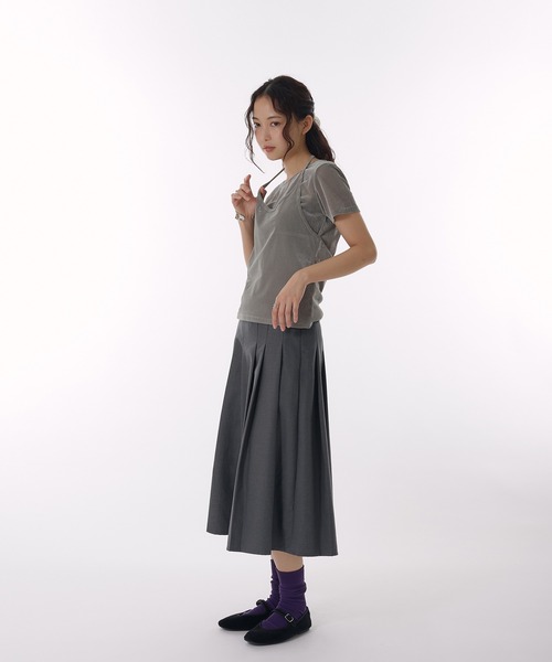 MUHET(ミュエータ)の「【set item】sheer velour t-shirt & halter neck camisole / シアーベロアTシャツ&ホルターネックキャミソール(Tシャツ/カットソー・レディース・グレー/ブラウン/アイボリー・FREE)」の21枚目の写真