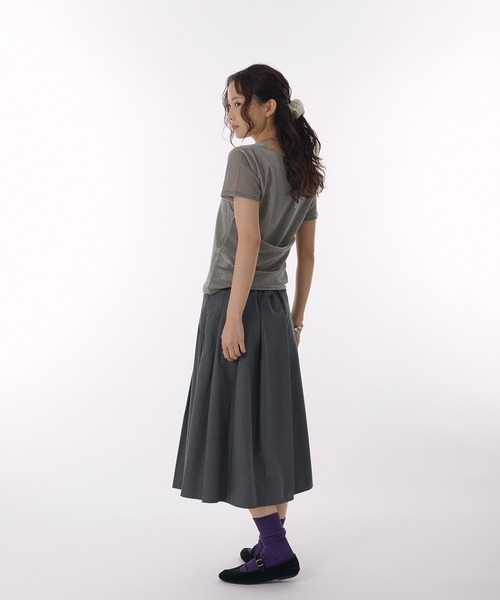 MUHET(ミュエータ)の「【set item】sheer velour t-shirt & halter neck camisole / シアーベロアTシャツ&ホルターネックキャミソール(Tシャツ/カットソー・レディース・グレー/ブラウン/アイボリー・FREE)」の22枚目の写真