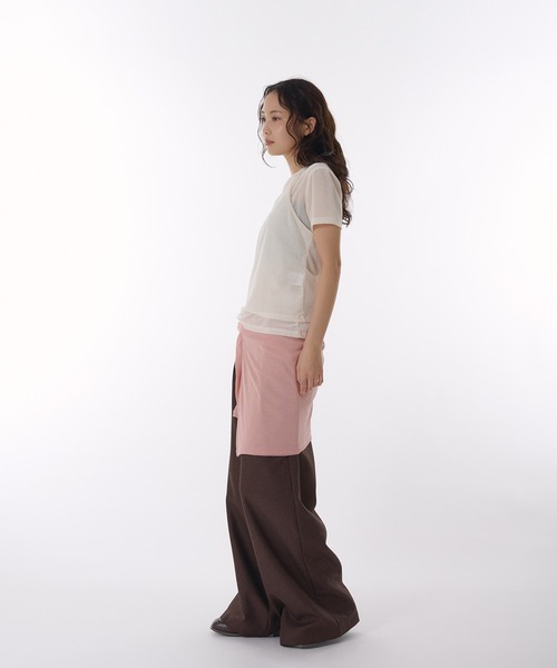 MUHET(ミュエータ)の「【set item】sheer velour t-shirt & halter neck camisole / シアーベロアTシャツ&ホルターネックキャミソール(Tシャツ/カットソー・レディース・グレー/ブラウン/アイボリー・FREE)」の13枚目の写真