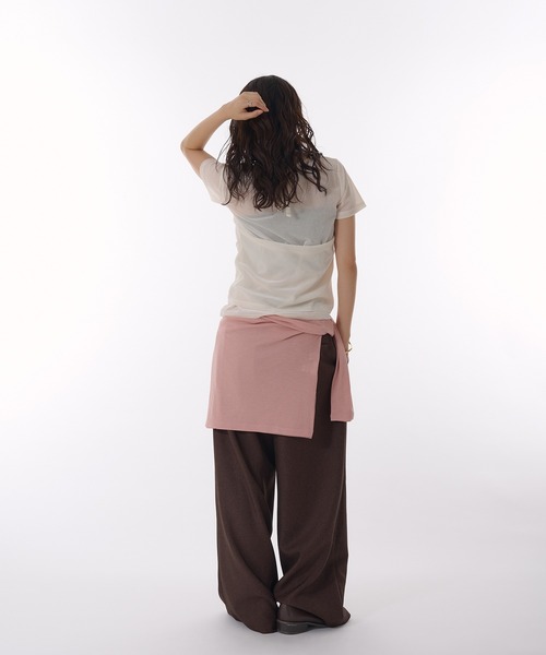 MUHET(ミュエータ)の「【set item】sheer velour t-shirt & halter neck camisole / シアーベロアTシャツ&ホルターネックキャミソール(Tシャツ/カットソー・レディース・グレー/ブラウン/アイボリー・FREE)」の14枚目の写真