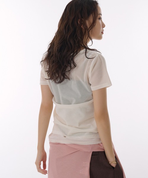 MUHET(ミュエータ)の「【set item】sheer velour t-shirt & halter neck camisole / シアーベロアTシャツ&ホルターネックキャミソール(Tシャツ/カットソー・レディース・グレー/ブラウン/アイボリー・FREE)」の11枚目の写真