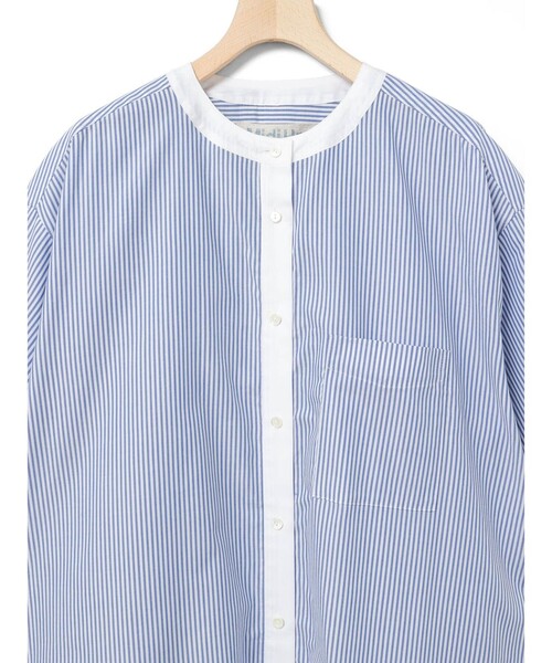 MidiUmi(ミディウミ)の「MidiUmi クレリックストライプシャツワンピース(ワンピース・レディース・ベージュ/ブラック/ライトブルー・FREE)」の14枚目の写真