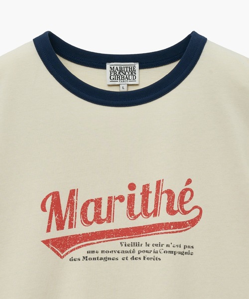 さらに100円引き◆MARITHE◆M VINTAGE BASEBALL RINGER TEE M VINTAGE BASEBALL RINGER TEE
