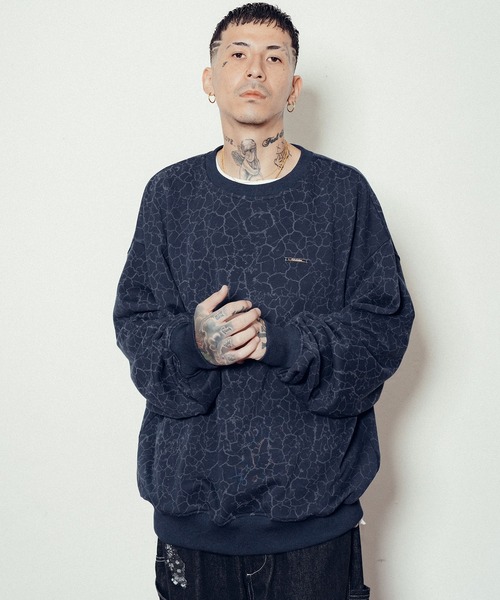 Subciety（サブサエティ）の「Cracked sweatshirt（スウェット・メンズ・グレー/オリーブ/ネイビー・MEDIUM/LARGE/X-LARGE/SMALL）」の11枚目の写真